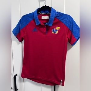 Kansas Jayhawks women’s fit polo shirt, size small